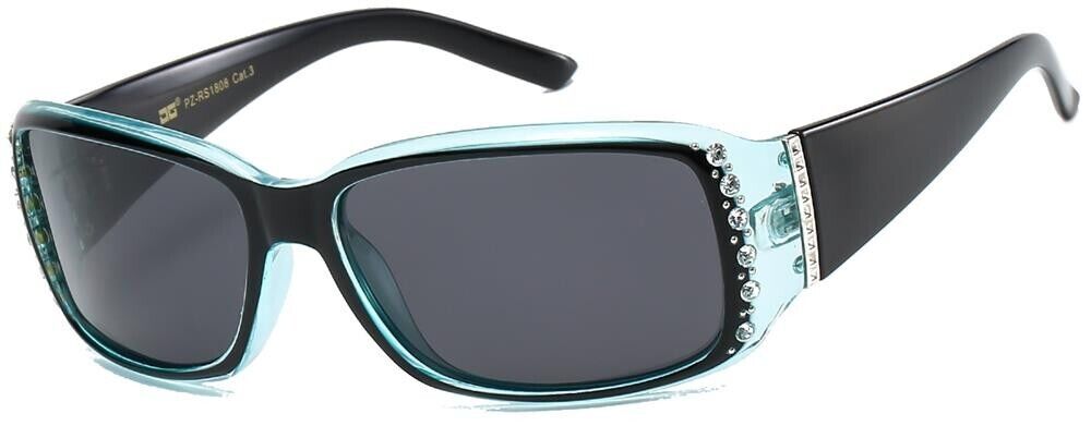 POLARIZED RHINESTONE WRAP WOMEN'S UV400 SUNGLASSES