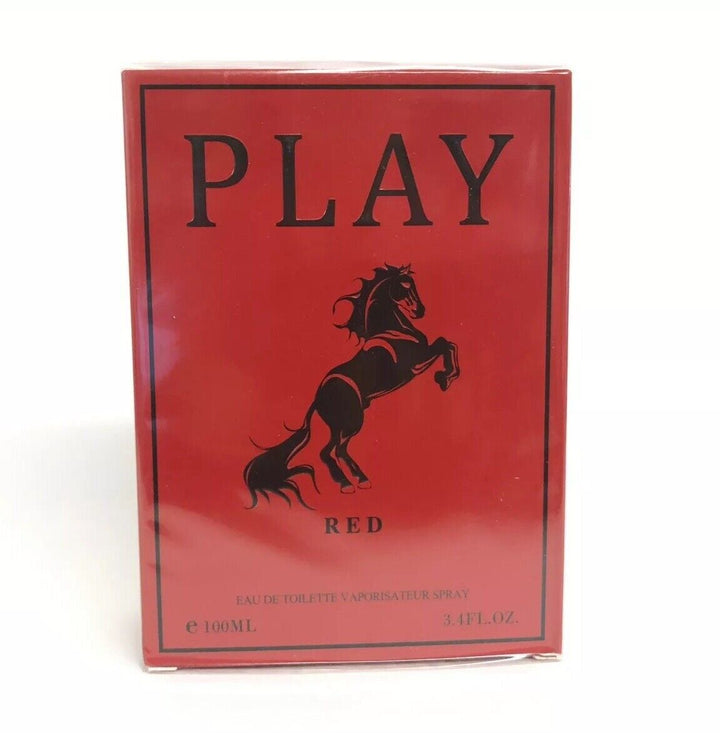 PLAY RED MEN'S EAU DE TOILETTE COLOGNE 3.4 OZ