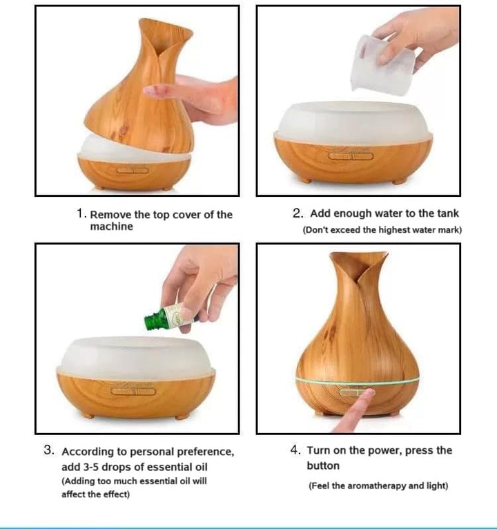 ESSENTIAL OIL AROMATHERAPY ULTRASONIC DIFFUSER