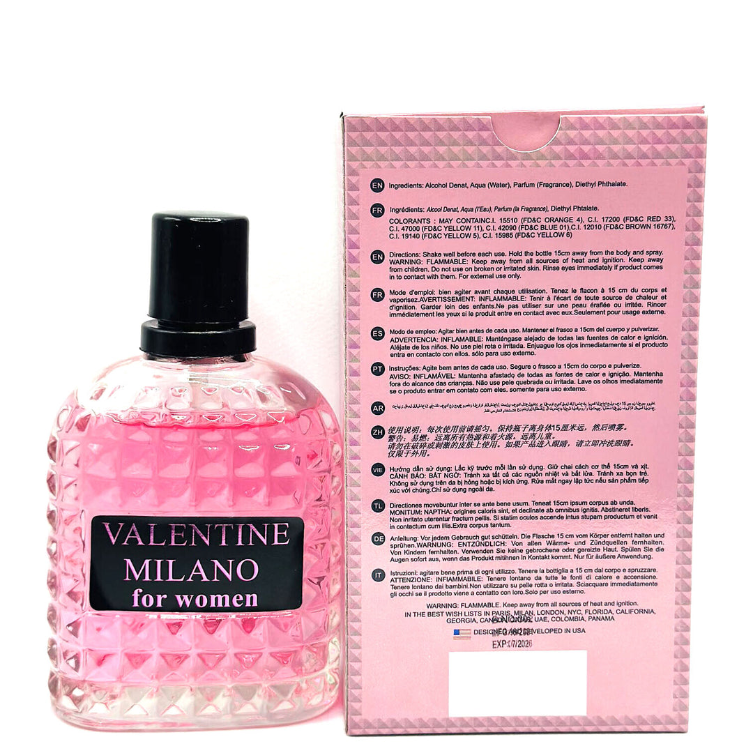 FRAGRANCE COUTURE VALENTINE MILANO 100ML LADIES PERFUME SPRAY